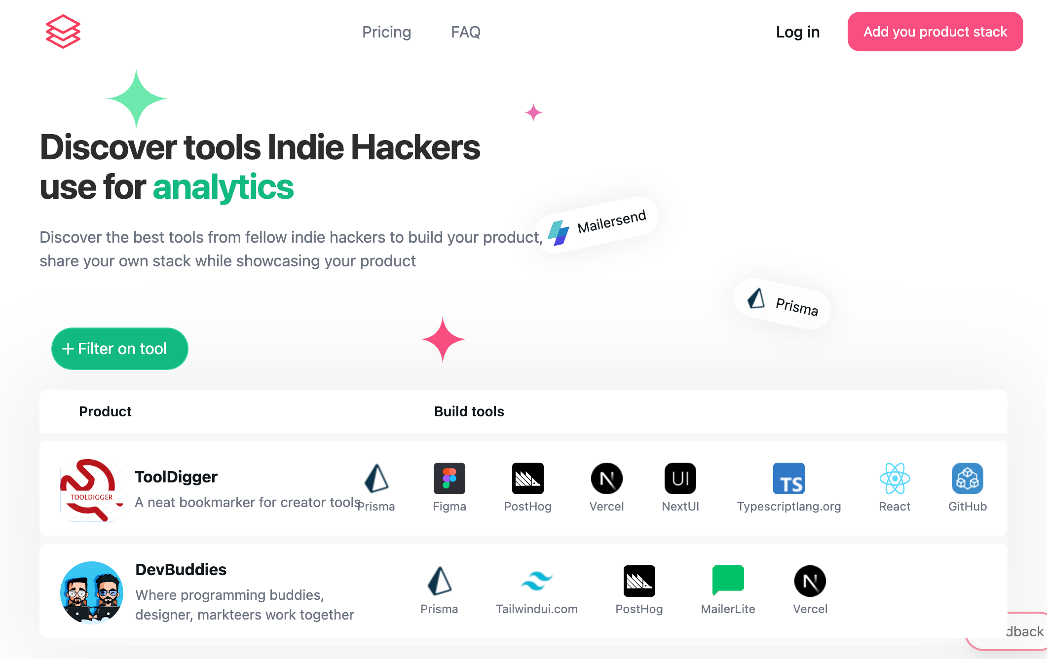Indiehackerstacks