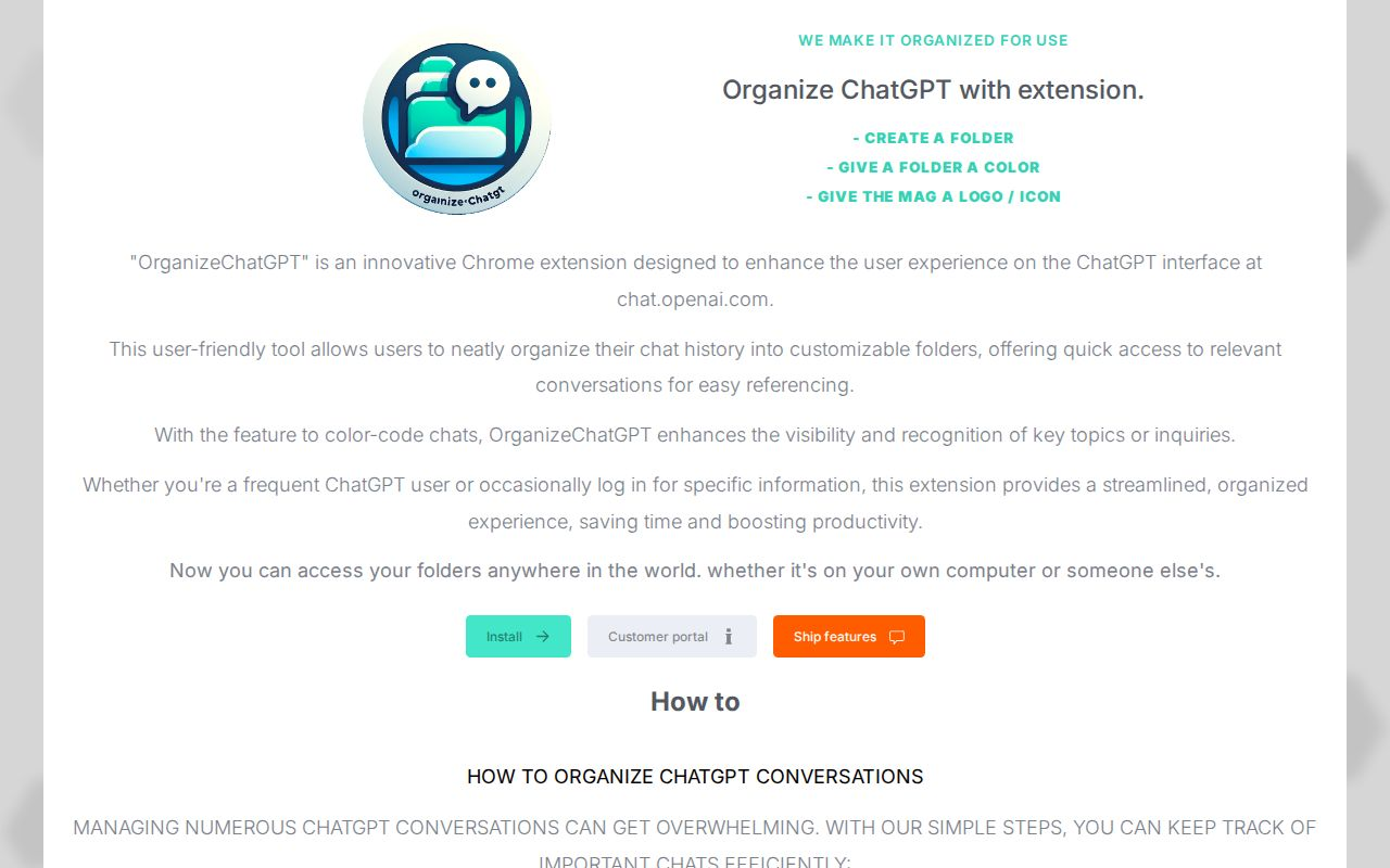 ChatGPTOrganize